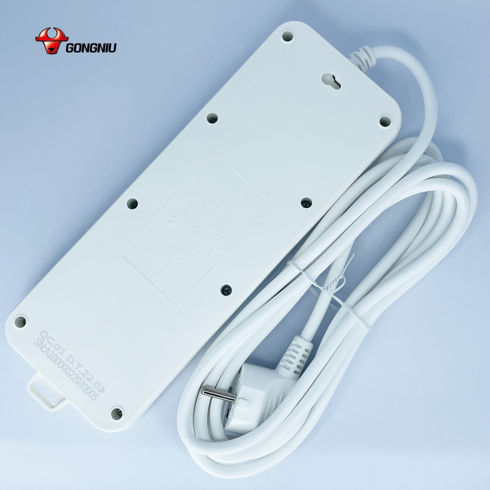 Ổ cắm điện GONEO 4 ổ đa năng 4 công tắc - Công Suất 10A/250/2500W – Trắng – Chính Hãng - N3040 9