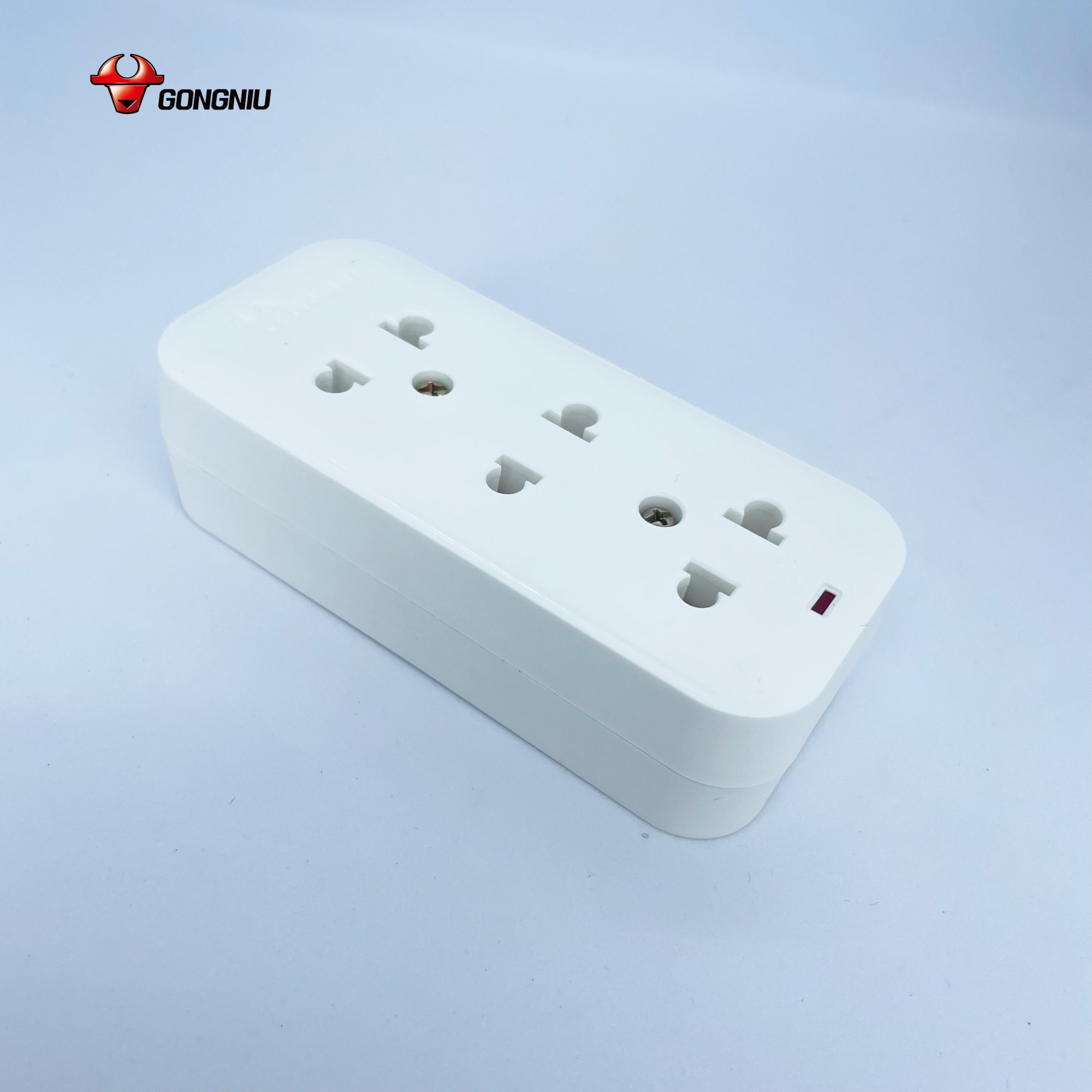 Ổ Cắm Điện Chống Cháy Mini GONEO 3 Ổ Không Kèm Dây 2500W - Trắng - Chính Hãng – 103 4
