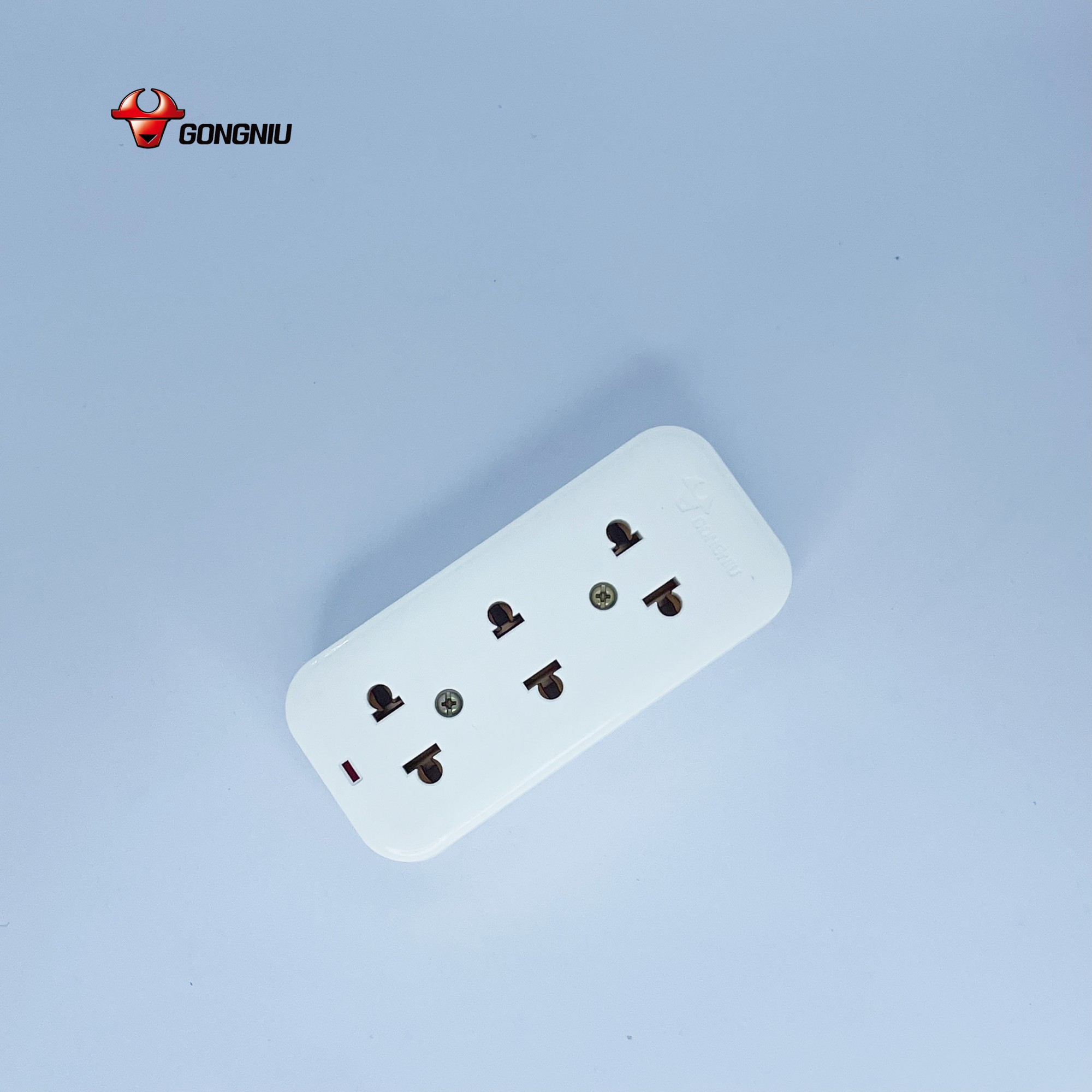 Ổ Cắm Điện Chống Cháy Mini GONEO 3 Ổ Không Kèm Dây 2500W - Trắng - Chính Hãng – 103 3