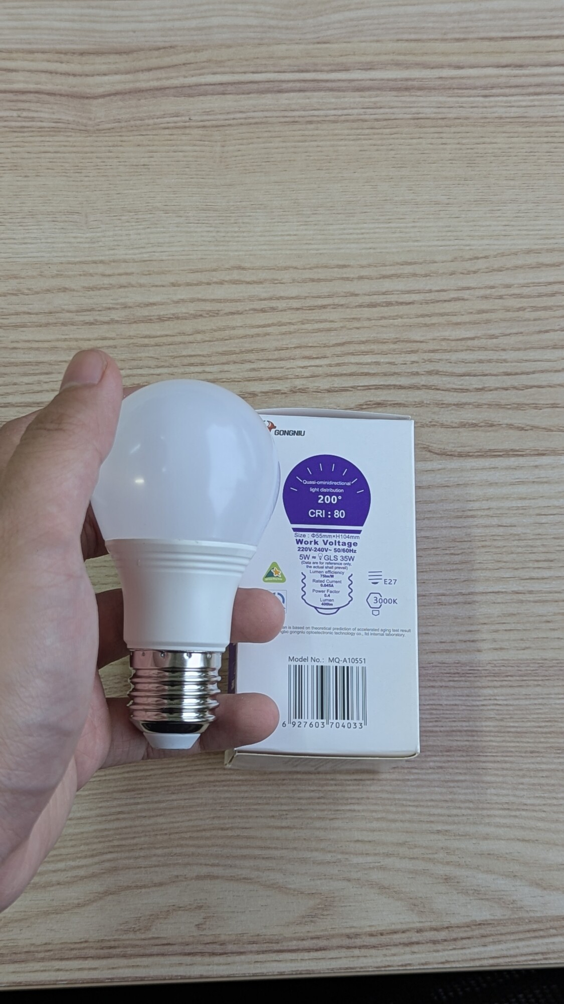 Bóng đèn LED Goneo MQ-A10551 – E27- Công suất 5W ( 6500K) 11