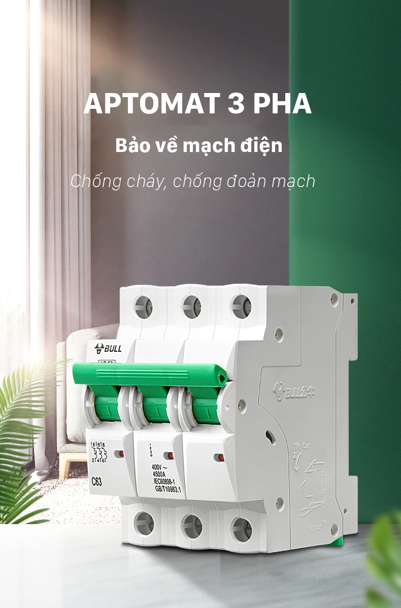Bộ ngắt mạch điện – Aptomat 3 pha Goneo - Chất lượng – Chính hãng 2