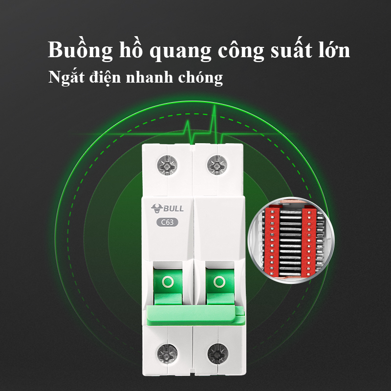 Bộ ngắt mạch điện – Aptomat 2 pha Goneo – An Toàn – Chính hãng