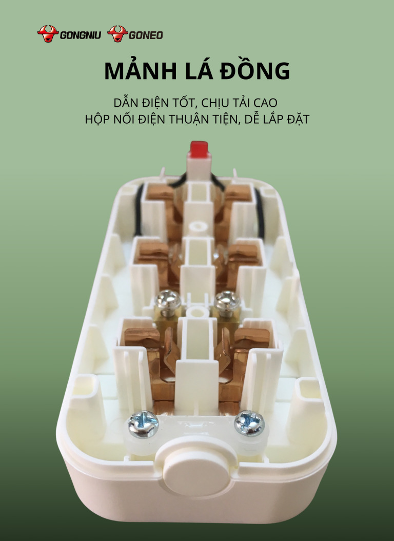 Ổ CẮM ĐIỆN CHỐNG CHÁY MINI GONGNIU - GONEO 103 2