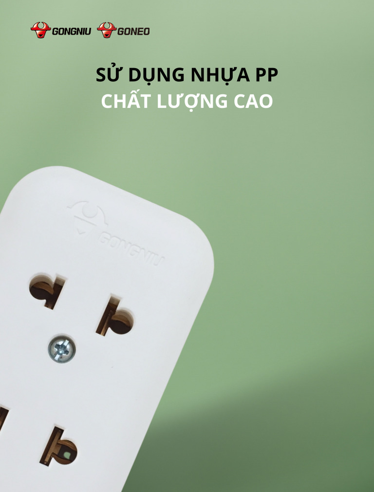 Ổ CẮM ĐIỆN CHỐNG CHÁY MINI GONGNIU - GONEO 103 4