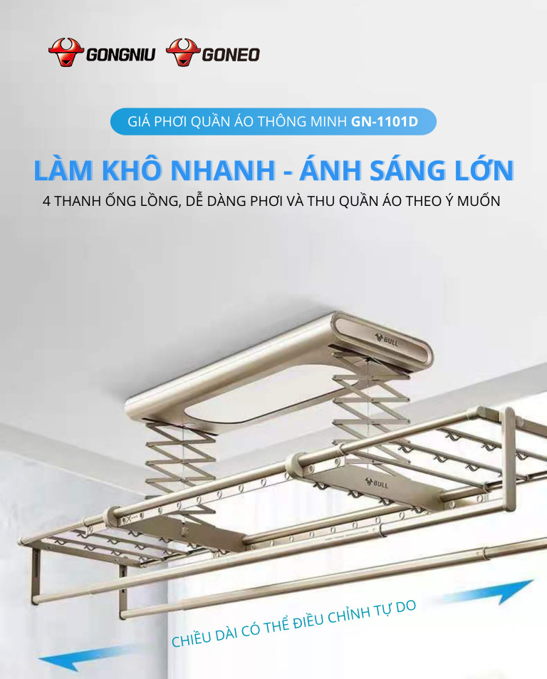 GIÁ PHƠI ĐỒ THÔNG MINH GN-1101 1