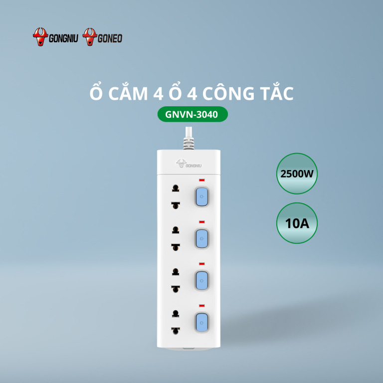 Ổ CẮM 4 Ổ 4 CÔNG TẮC V3040 1