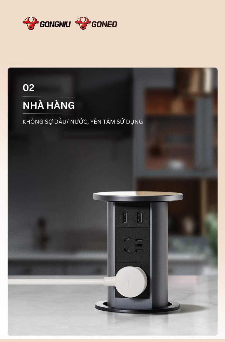 Ổ CẮM ÂM BÀN GN-SD104U HIỆN ĐẠI- ĐẲNG CẤP 10