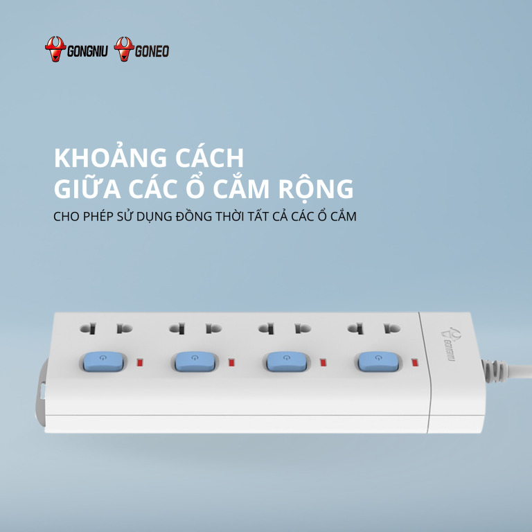 Ổ CẮM 4 Ổ 4 CÔNG TẮC V3040 5